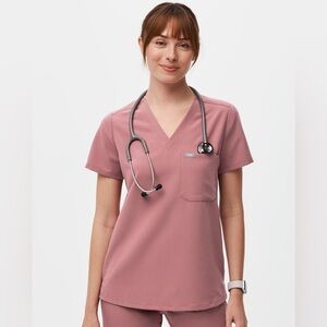 Figs Catarina Mauve One-Pocket Scrub Top Women’s